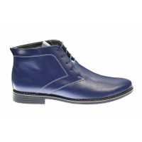 Ghete barbati casual din piele naturala bleumarin PHBONDBLM